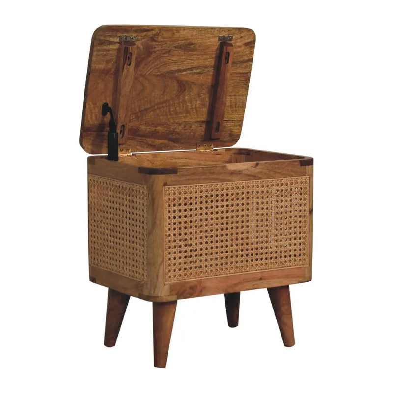 Soli Wood Larissa Lid-up Storage Stool, Oak-ish by HouseOfZazla