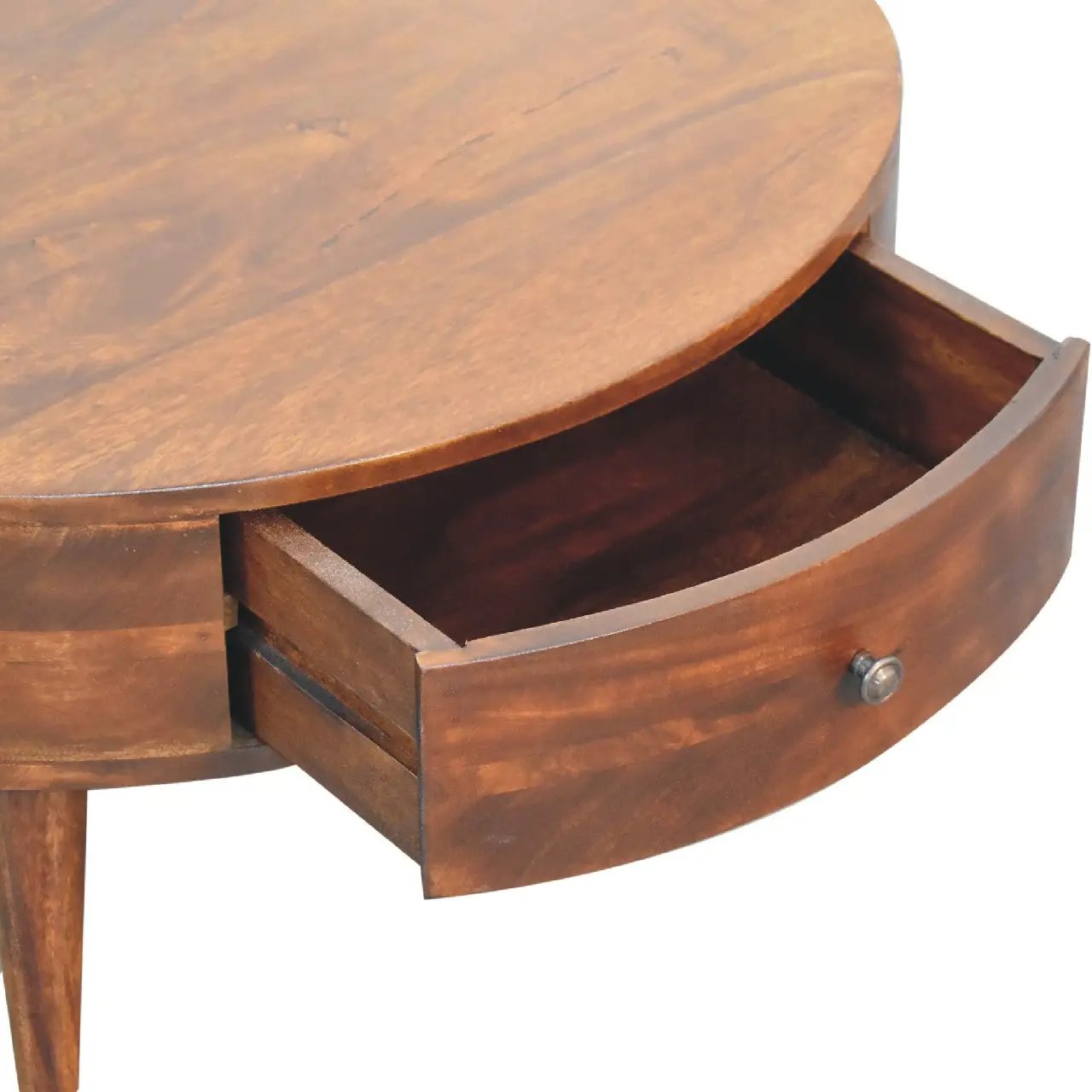 Solid Wood Odyssey Coffee Table, 2-Drawer, Nordic Legs by HouseOfZazla