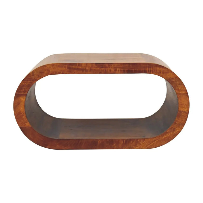 Amaya Coffee Table, Oval, Chestnut by HouseOfZazla