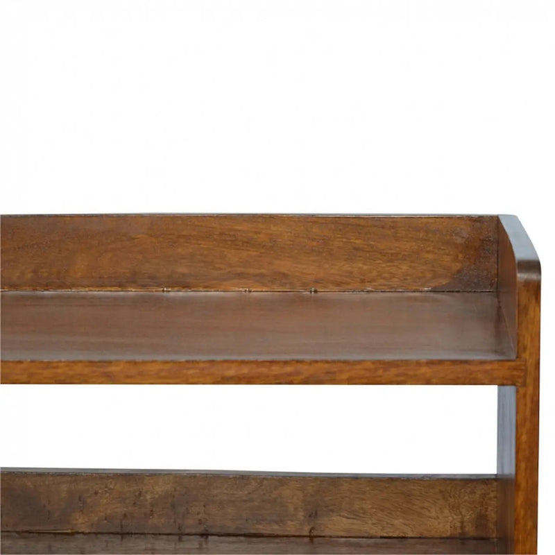 Solid Wood Nordic Storage Bench in Chestnut by HouseOfZazla
