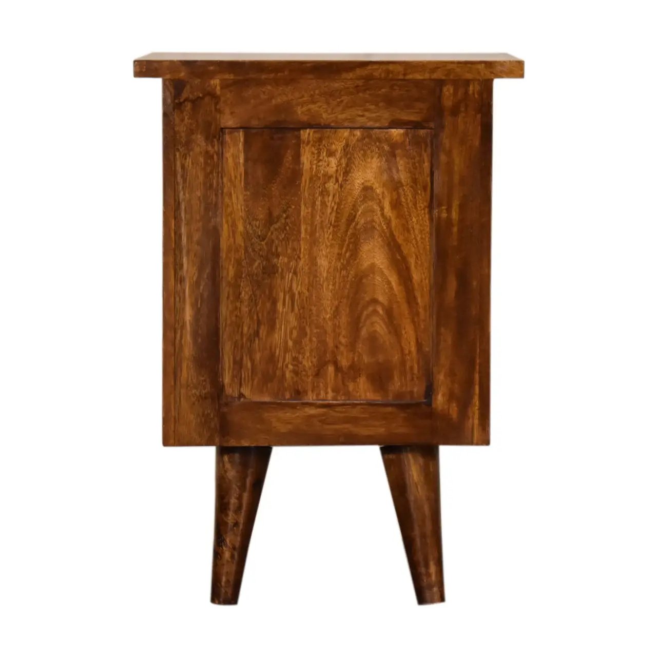 Solid Wood Bedside Table with 2 Drawers in Chestnut by HouseOfZazla