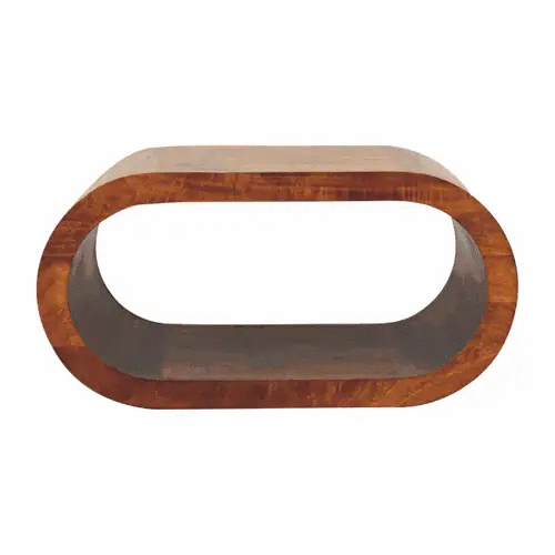 Amaya Coffee Table, Oval, Chestnut by HouseOfZazla