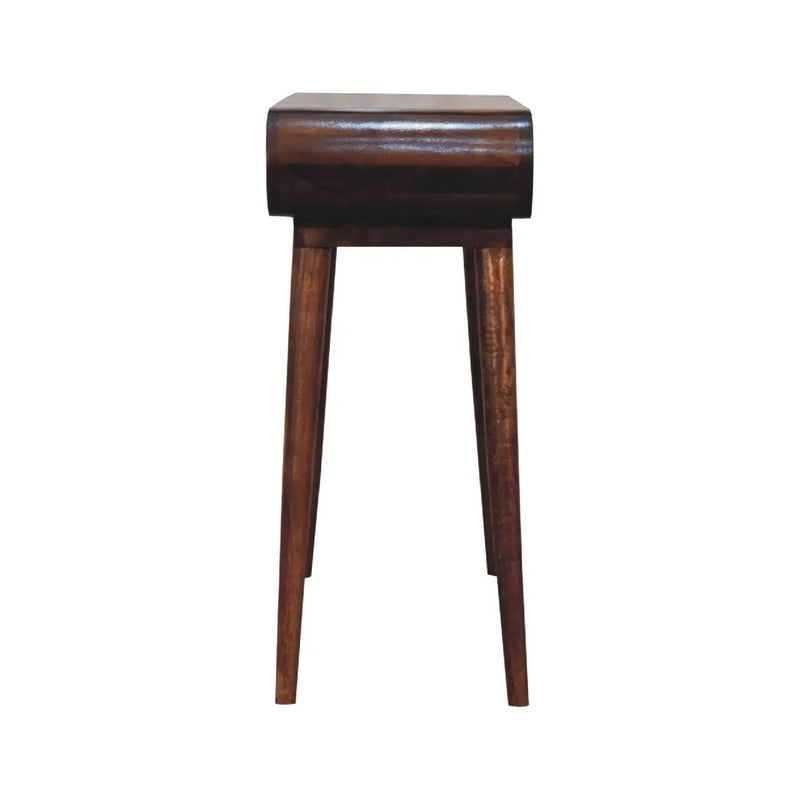 Solid Wood Amaya Nordic Style Console Table, Open Storage, Chestnut by HouseOfZazla