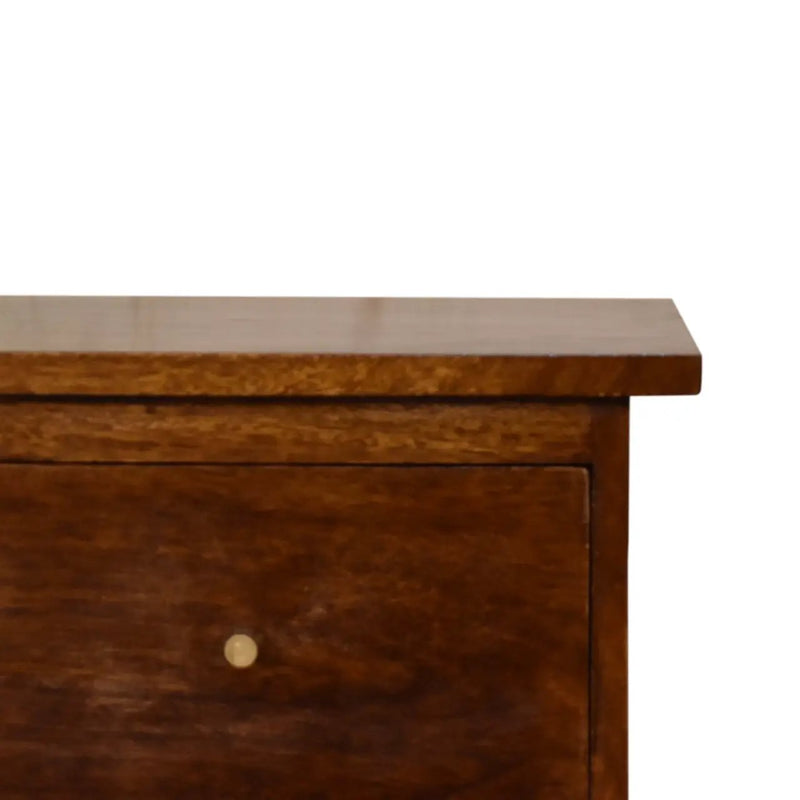 Solid Wood Bedside Table with 2 Drawers in Chestnut by HouseOfZazla