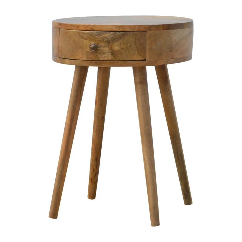 Nordic Circular Shaped Bedside, 1-Drawer by HouseOfZazla