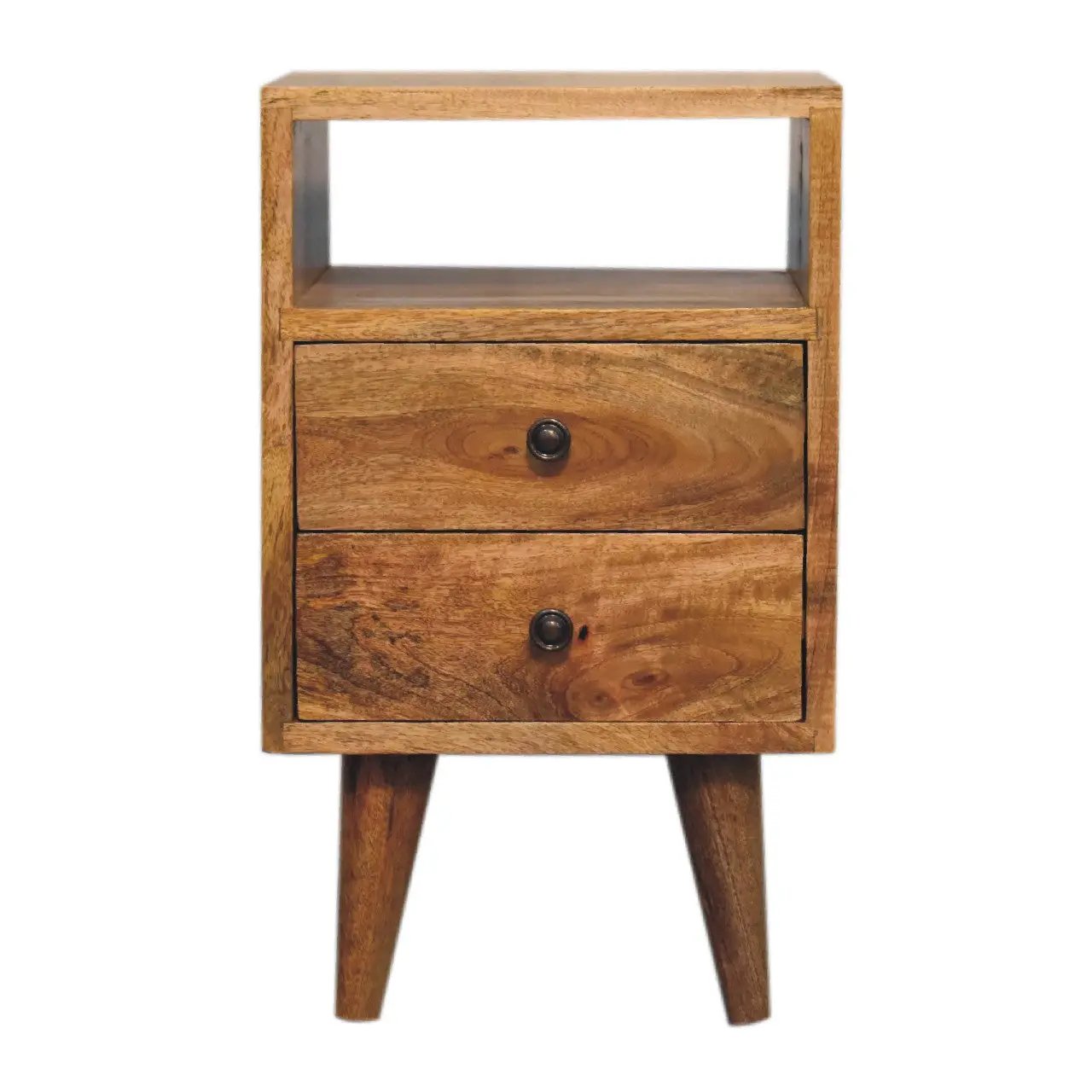 Solid Wood Mini Oak-ish Classic Nightstand by HouseOfZazla