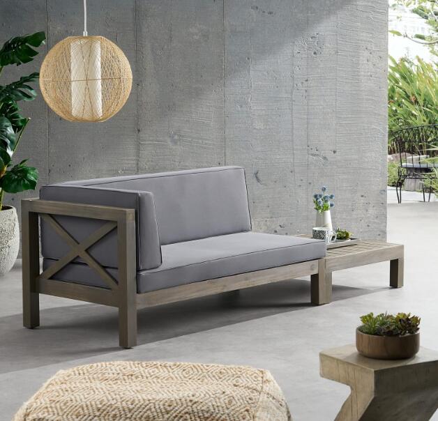 Brava X-Back Corner Bench-L with Coffee Table, photo 3 of 10