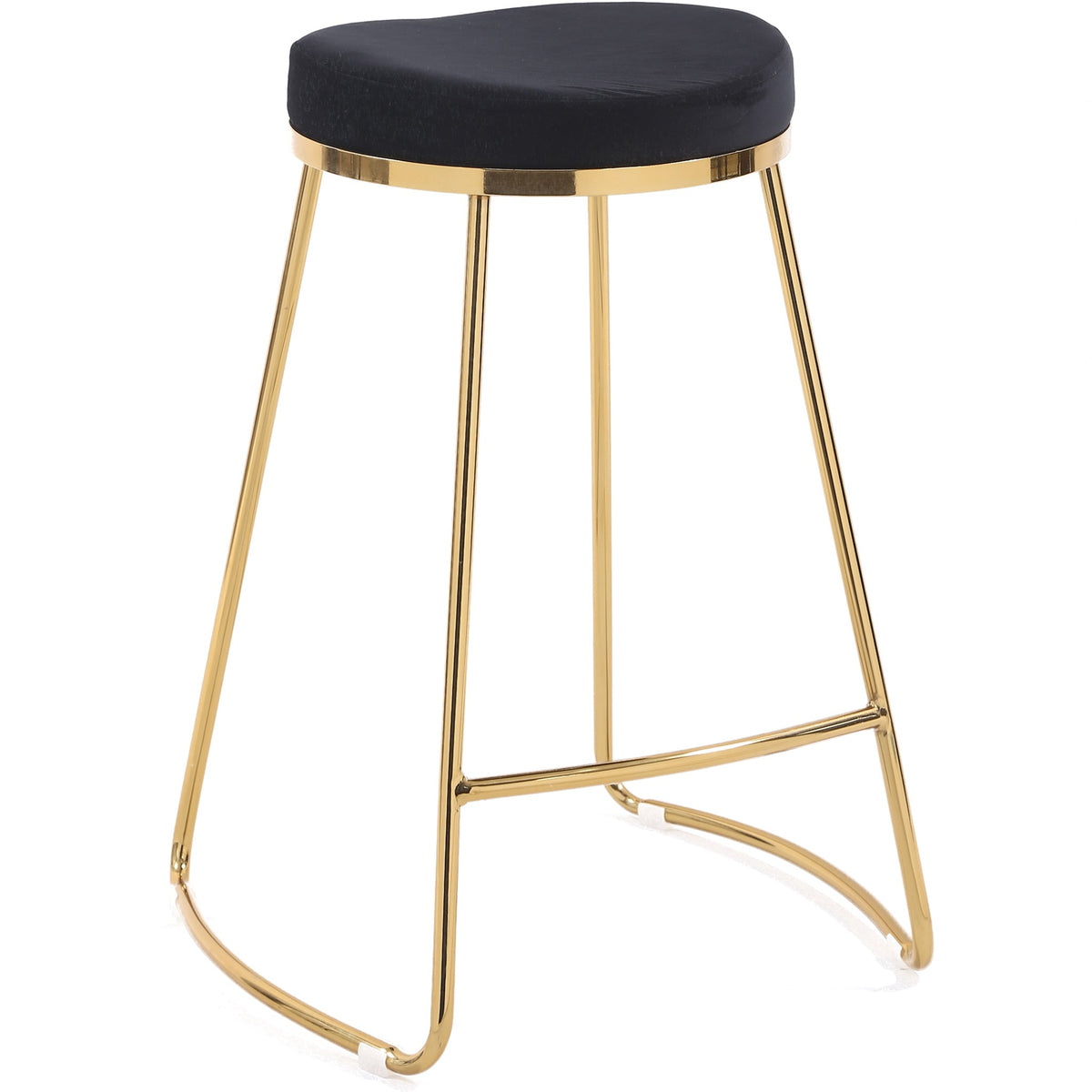 26" Mid-Century Modern Luxury Upholstered Stool with Velvet - Ashcroft, photo 2 of 4