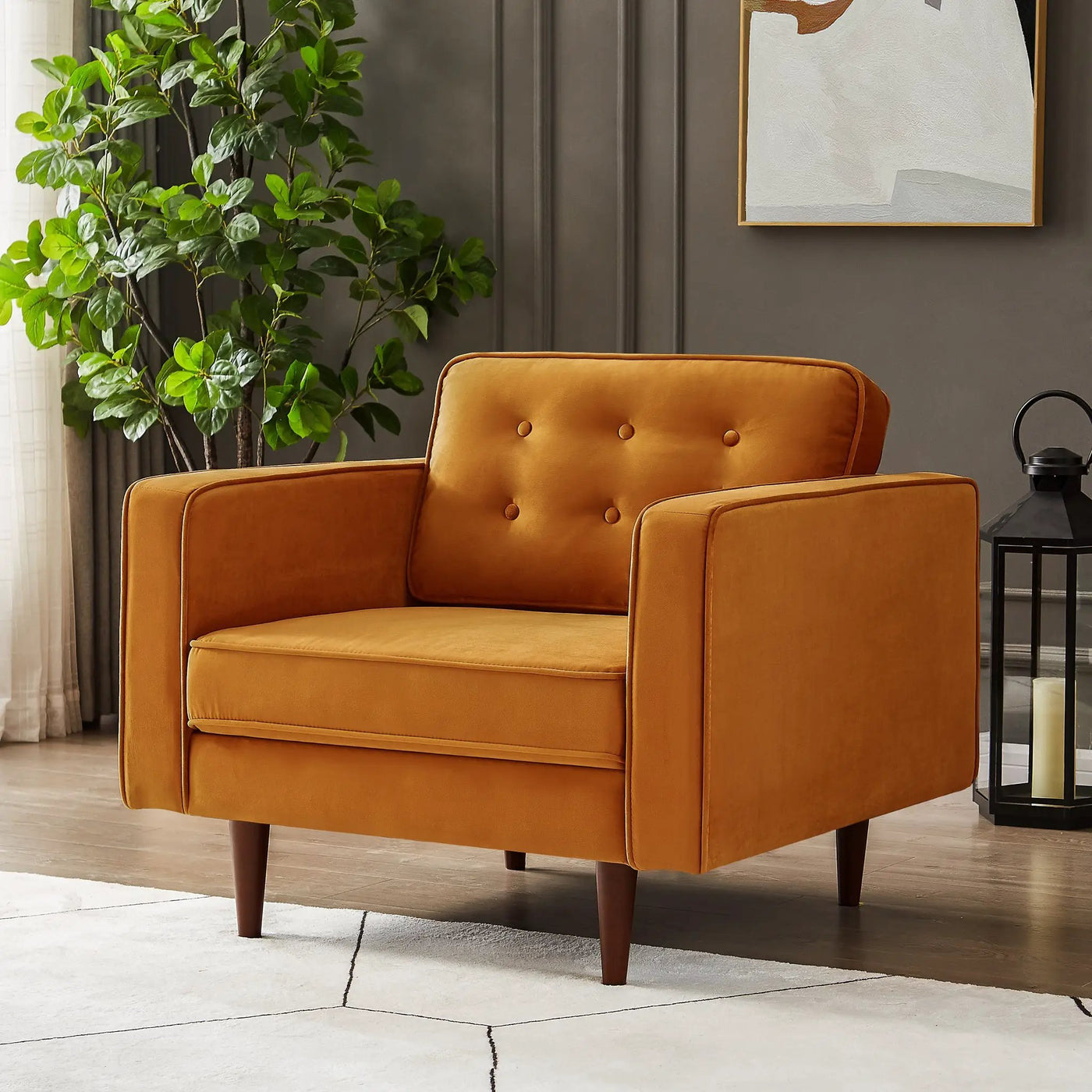 Casey Velvet Lounge Chair by HouseOfZazla