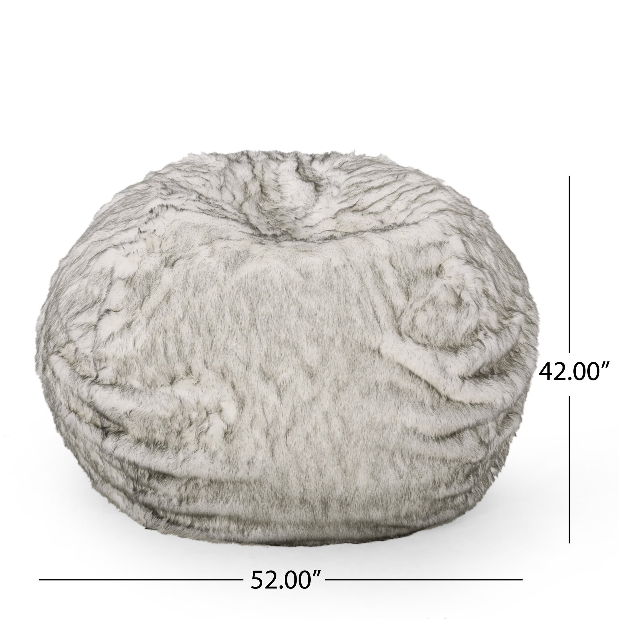 Negar 5 Foot Rounded Short Faux Fur Bean Bag by HouseOfZazla