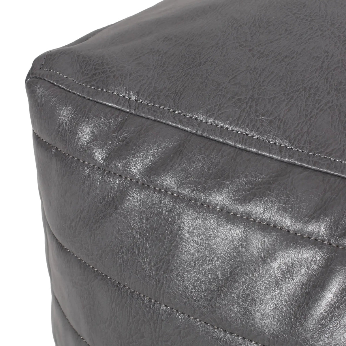 Bambo Faux Leather Rectangle Pouf by HouseOfZazla