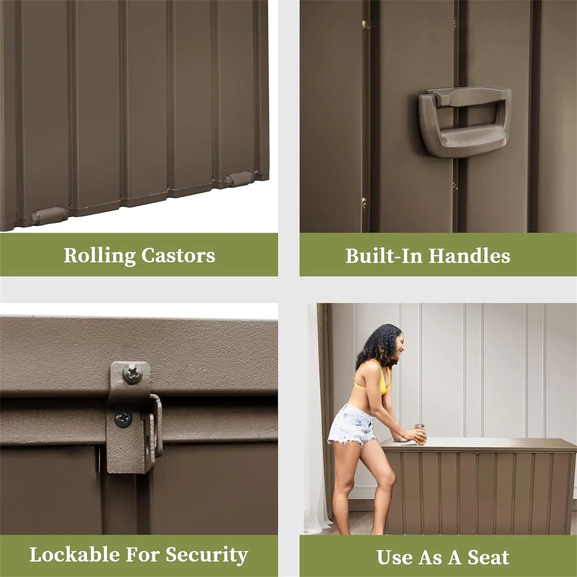 160 Gallon Outdoor Storage Deck Box Waterproof by HouseOfZazla