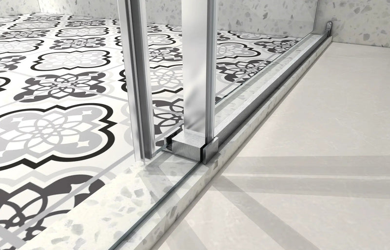 4876 Brushed Nickel Frameless Shower Door with Soft Closing by HouseOfZazla