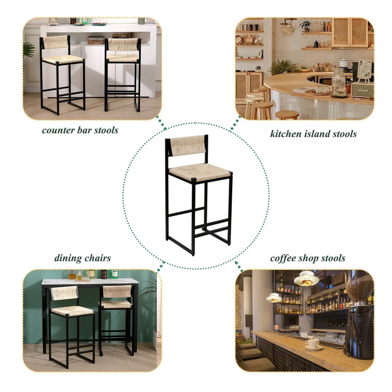 Creamy Bar Chairs Set of 2 by HouseOfZazla