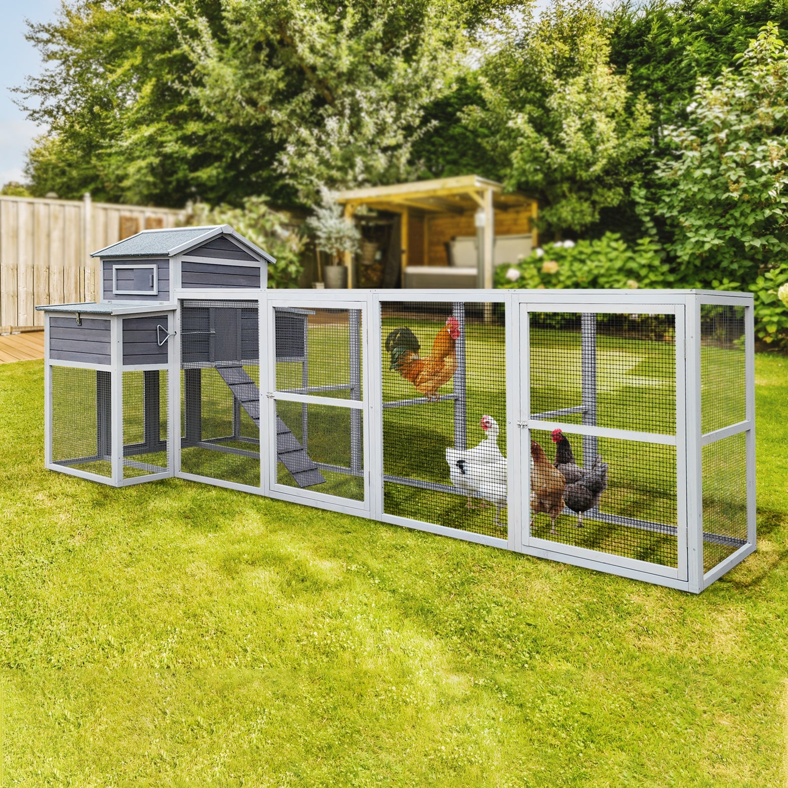 150" Extra Large Wooden Chicken Coop by HouseOfZazla