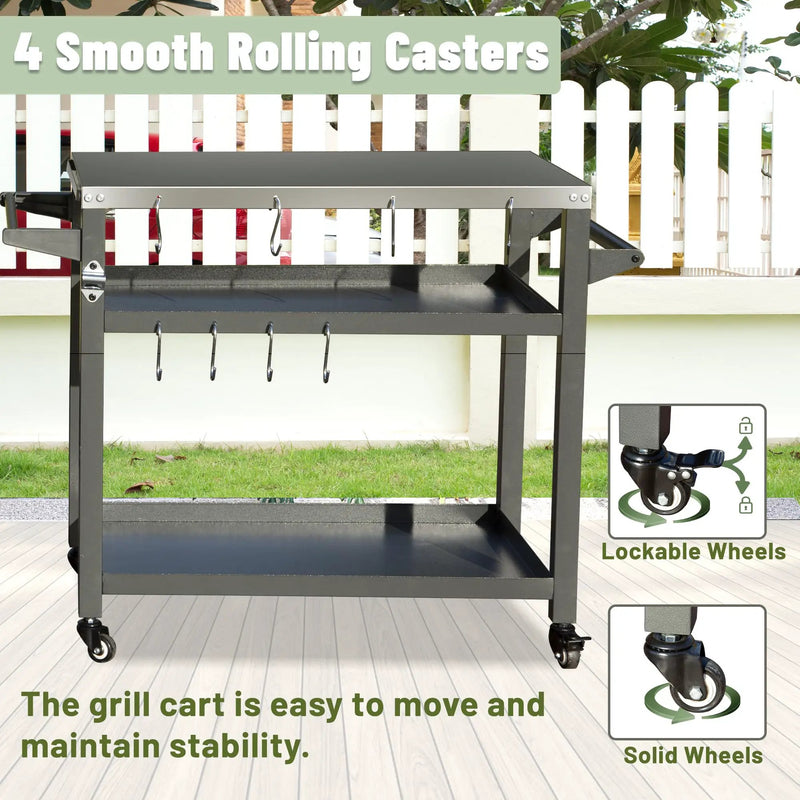 3-Shelf Outdoor Grill Table by HouseOfZazla