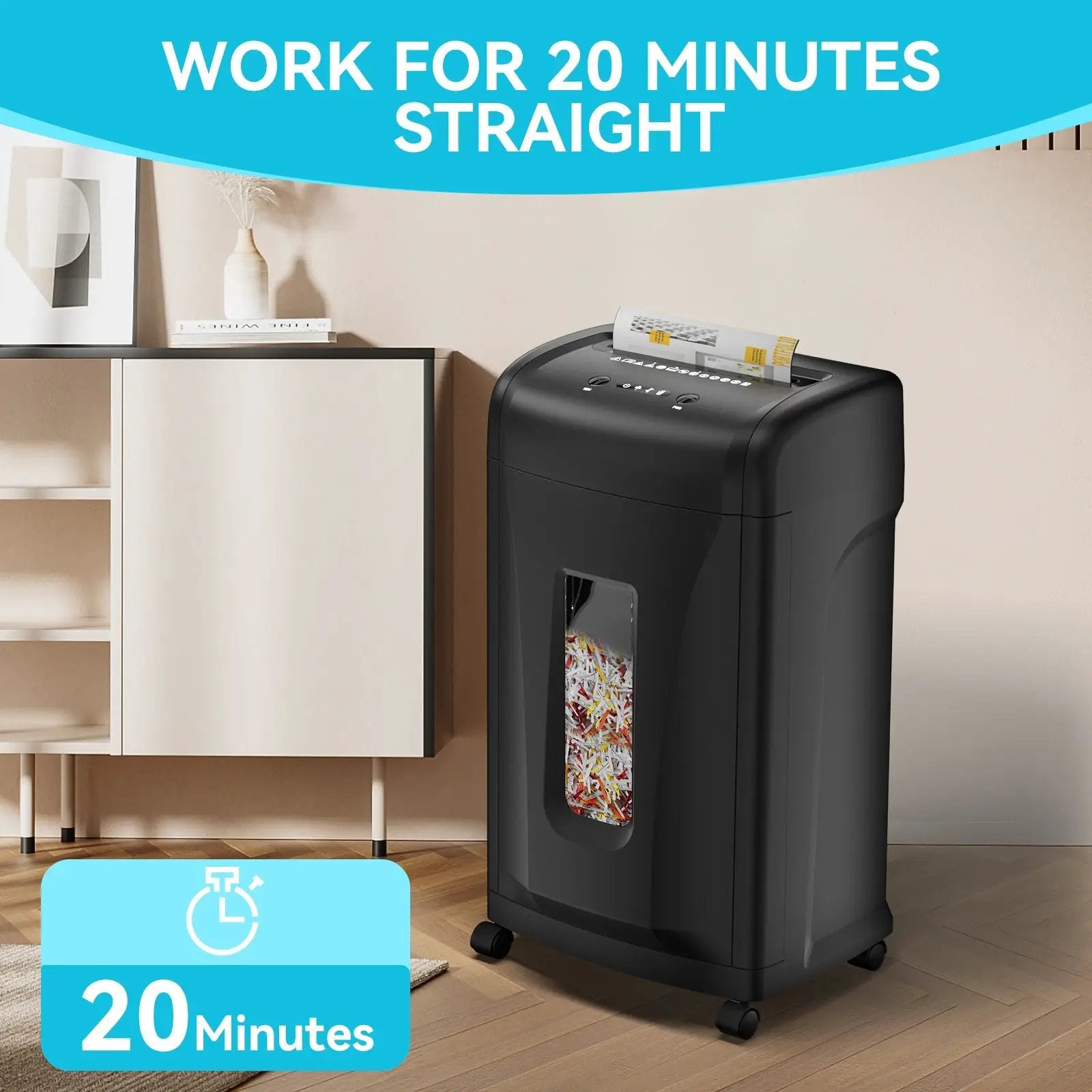Large Commercial Heavy Duty 22-Sheet High Security Paper Shredder by HouseOfZazla