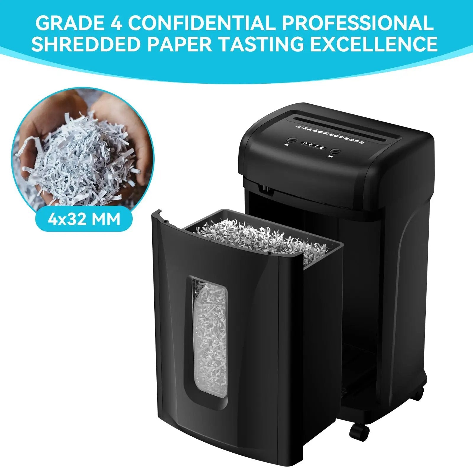 Large Commercial Heavy Duty 22-Sheet High Security Paper Shredder by HouseOfZazla