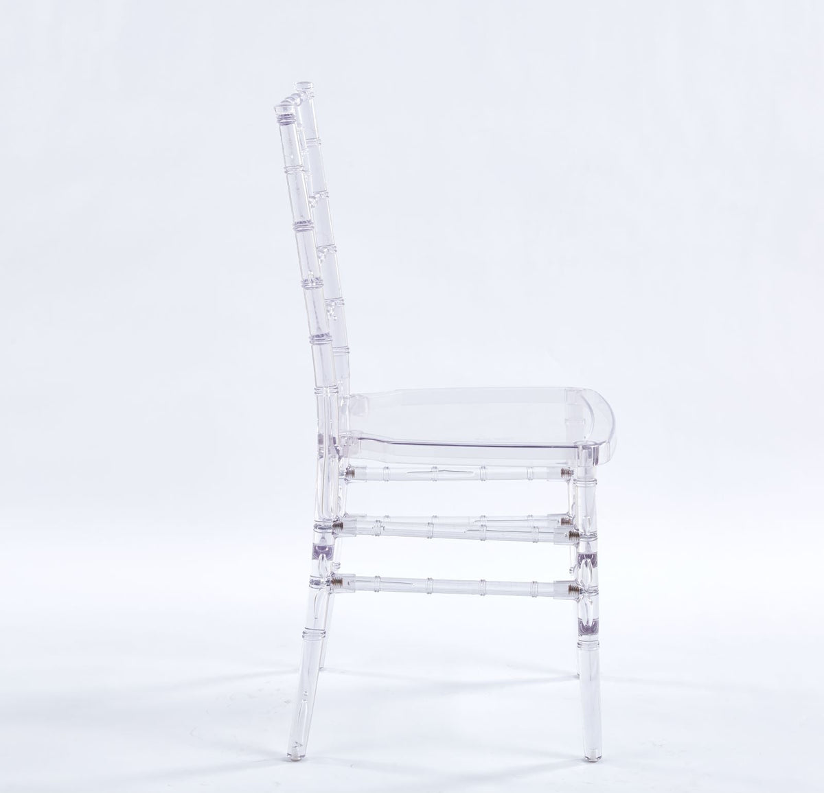 Transparent Plastic Dining Chair Set of 4 with 220 lb Capacity, photo 6 of 9