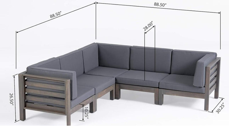 Oana 5-Piece V Shape Sofa Set, photo 3 of 10