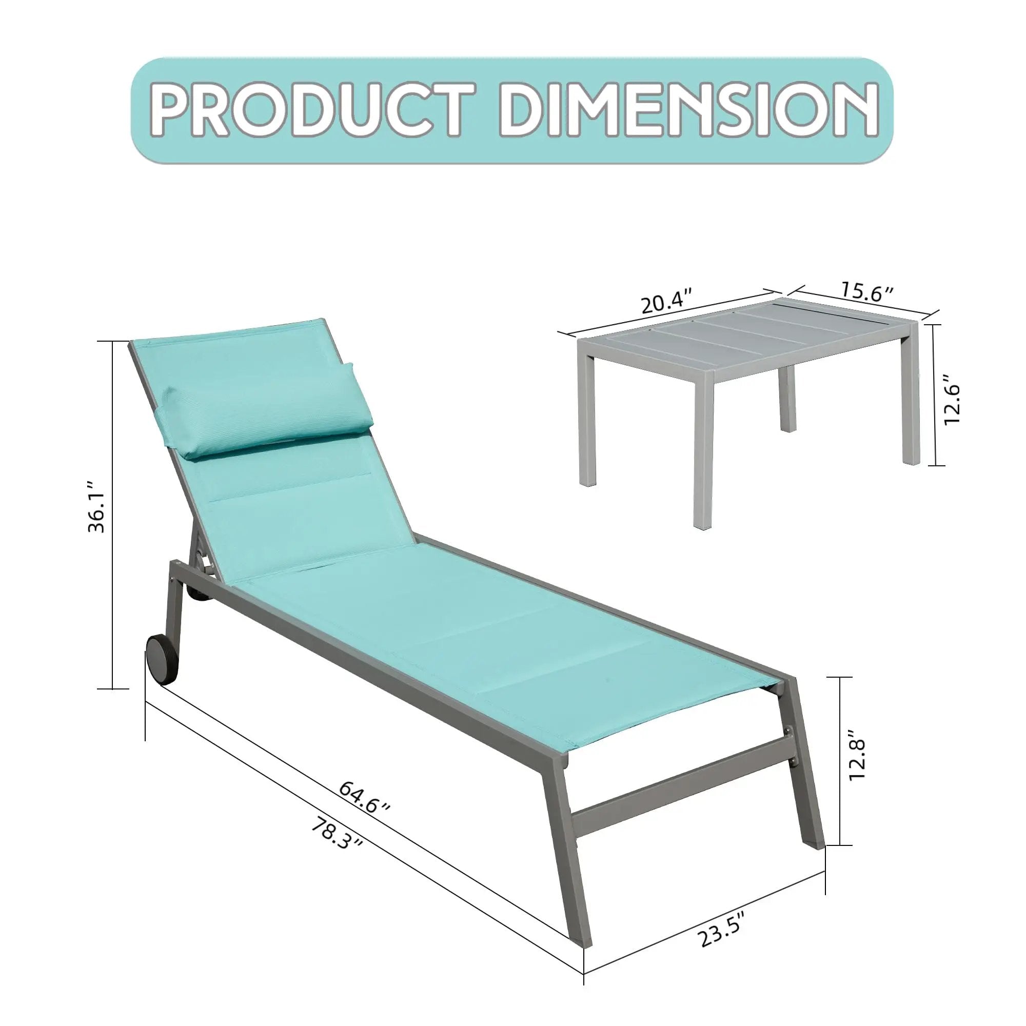 Outdoor Patio Chaise Lounge Set of 3 by HouseOfZazla