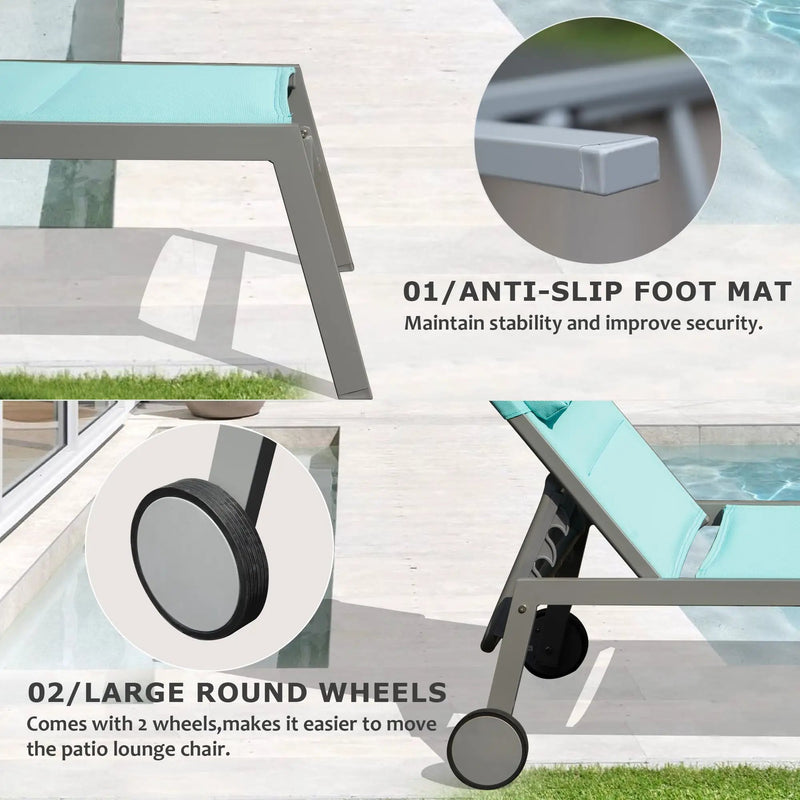 Outdoor Patio Chaise Lounge Set of 3 by HouseOfZazla