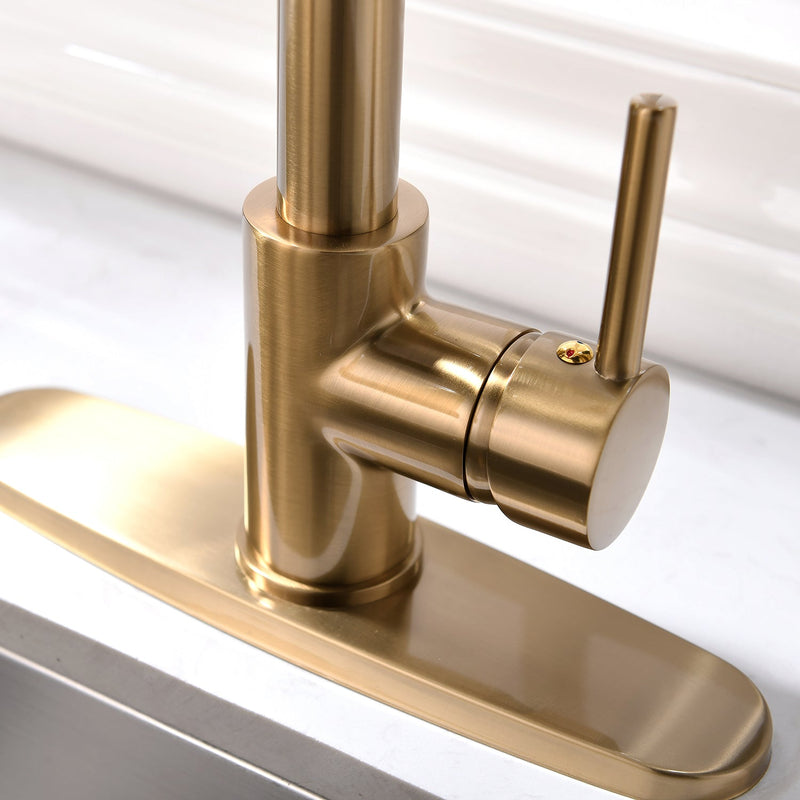 Brushed Nickel Kitchen Faucet with Pull-Down Sprayer - Brushed Nickel, photo 3 of 9