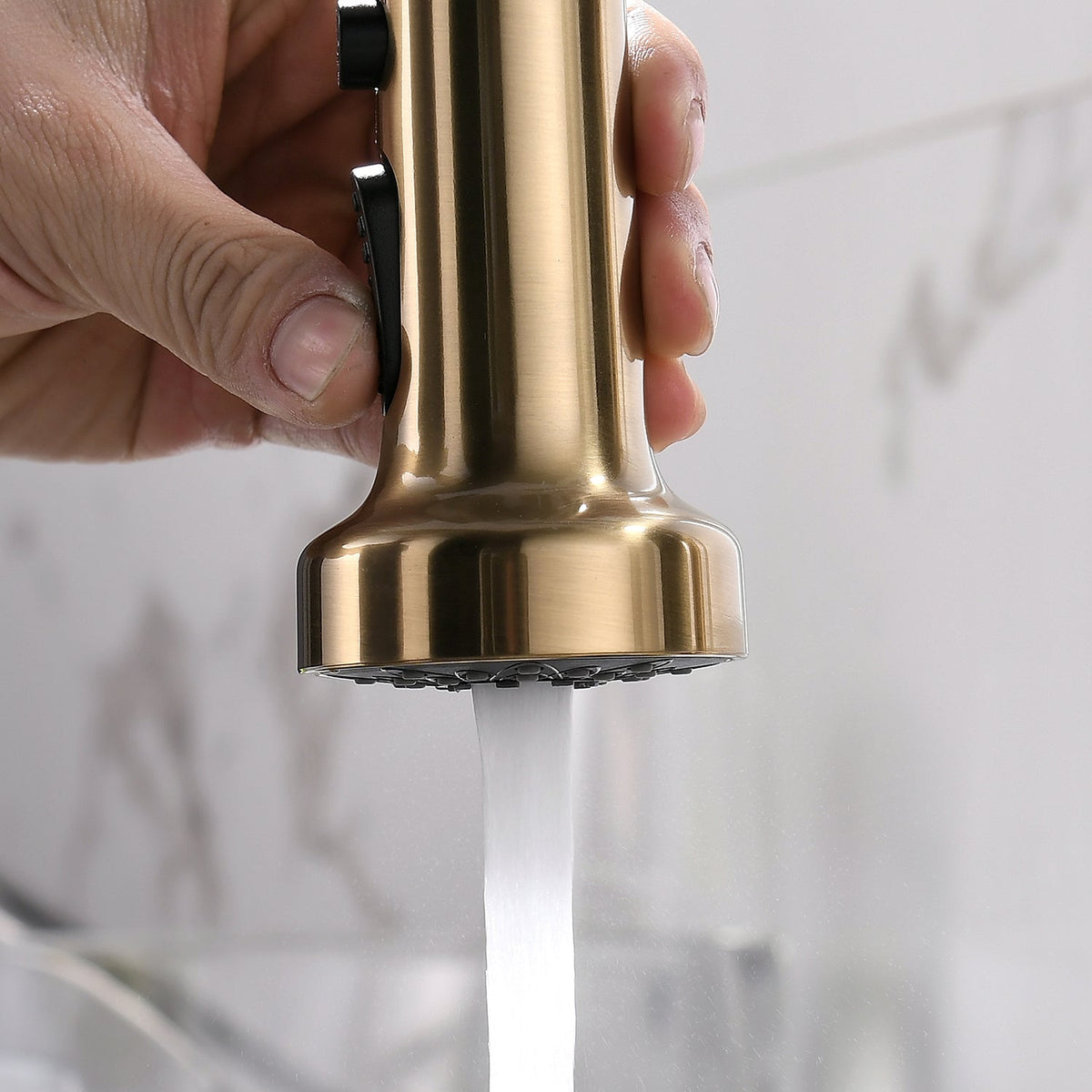 Brushed Nickel Kitchen Faucet with Pull-Down Sprayer - Brushed Nickel, photo 2 of 9
