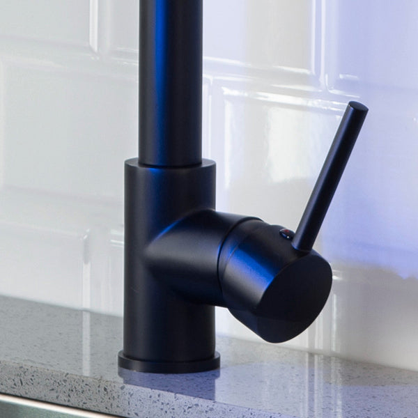 LED Commercial Kitchen Faucet with Pull Down Sprayer - Matte Black, photo 2 of 9
