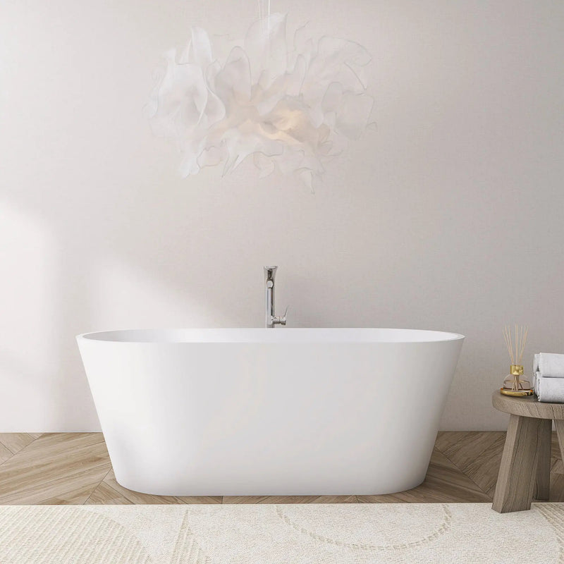 65 Inch Freestanding Solid Surface Soaking Bathtub by HouseOfZazla