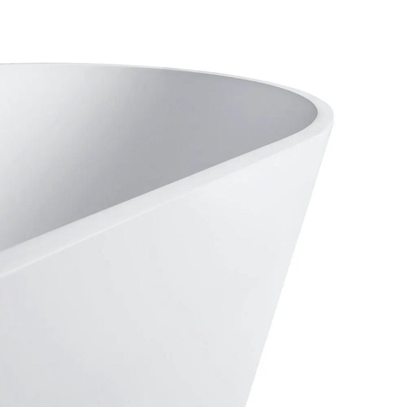 65 Inch Freestanding Solid Surface Soaking Bathtub by HouseOfZazla