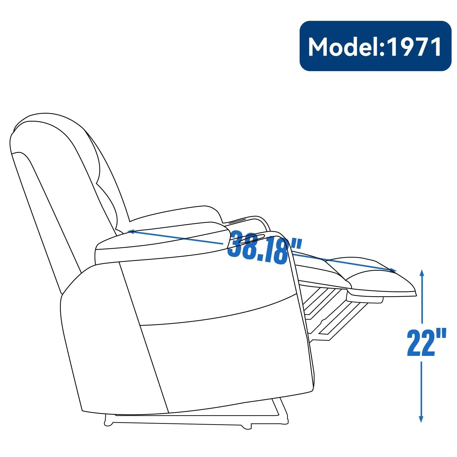 Large Power Lift Recliner Chair with Massage and Heat by HouseOfZazla