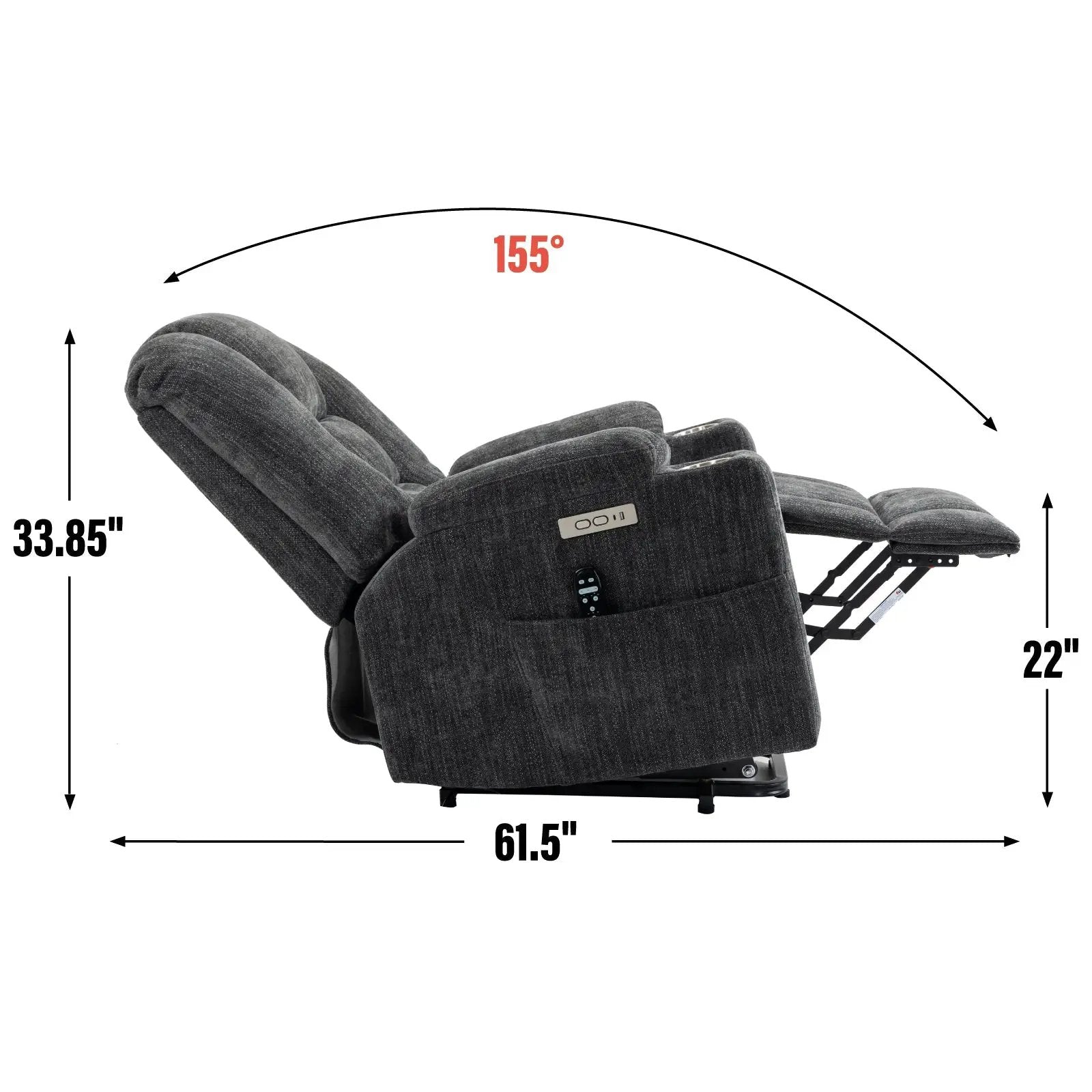 Large Power Lift Recliner Chair with Massage and Heat by HouseOfZazla
