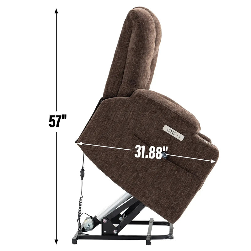 Large Power Lift Recliner Chair with Massage and Heat by HouseOfZazla