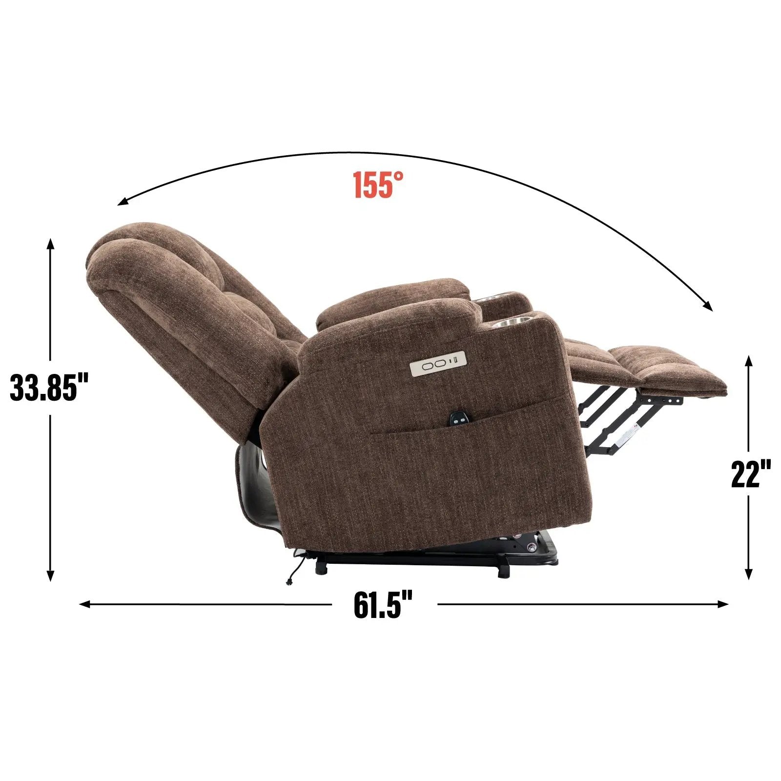 Large Power Lift Recliner Chair with Massage and Heat by HouseOfZazla