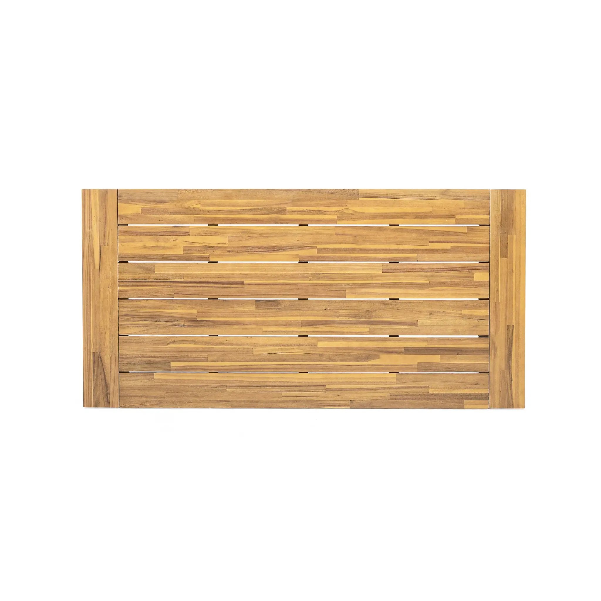 Modern Outdoor Dining Table with Acacia Wood and Teak Finish by HouseOfZazla