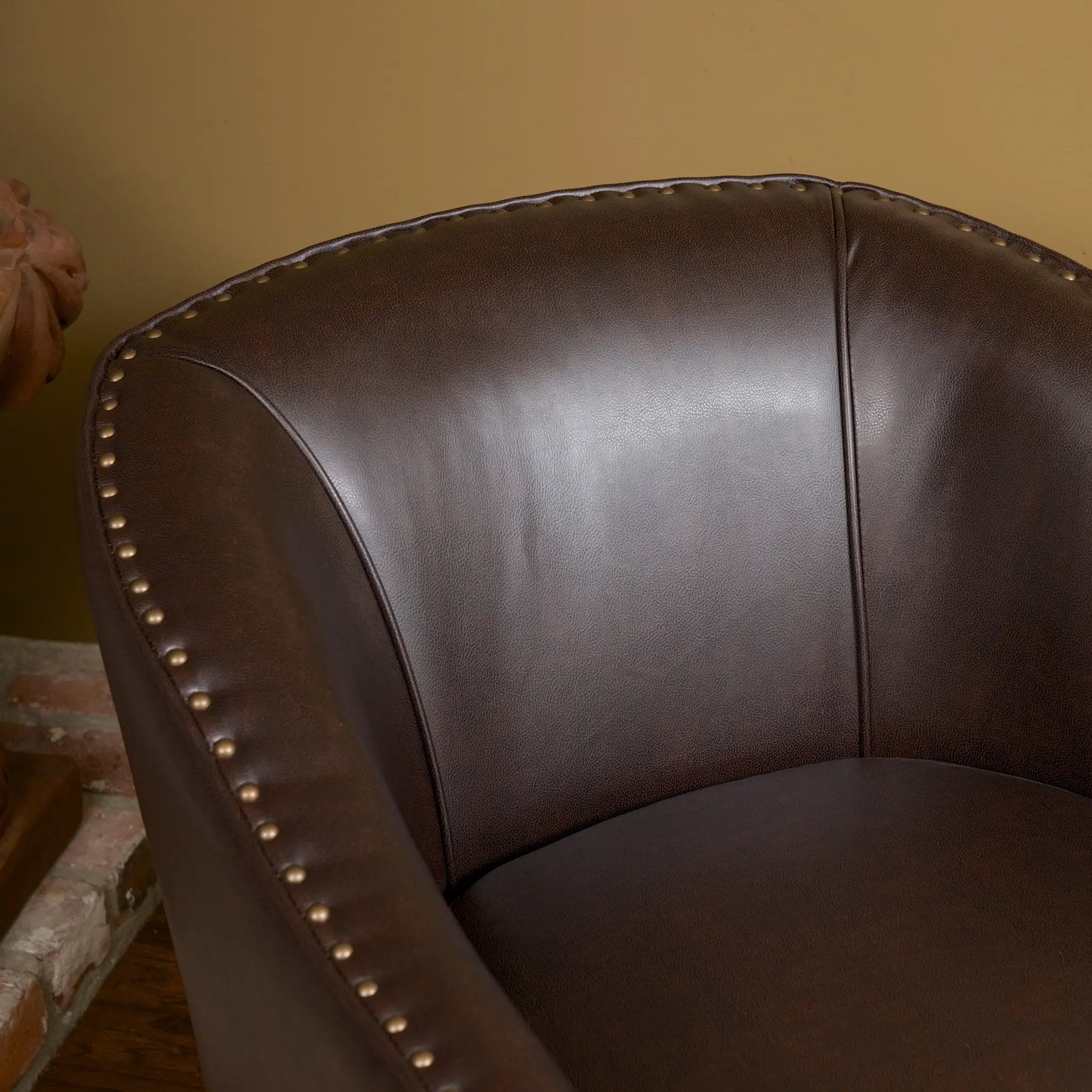 Brown Bonded Leather Club Chair by HouseOfZazla