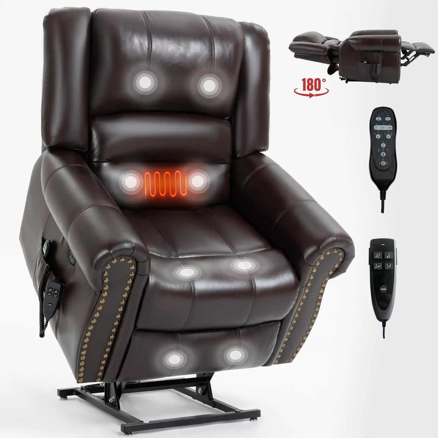 Power Lift Recliner Chair with Heat and Massage by HouseOfZazla