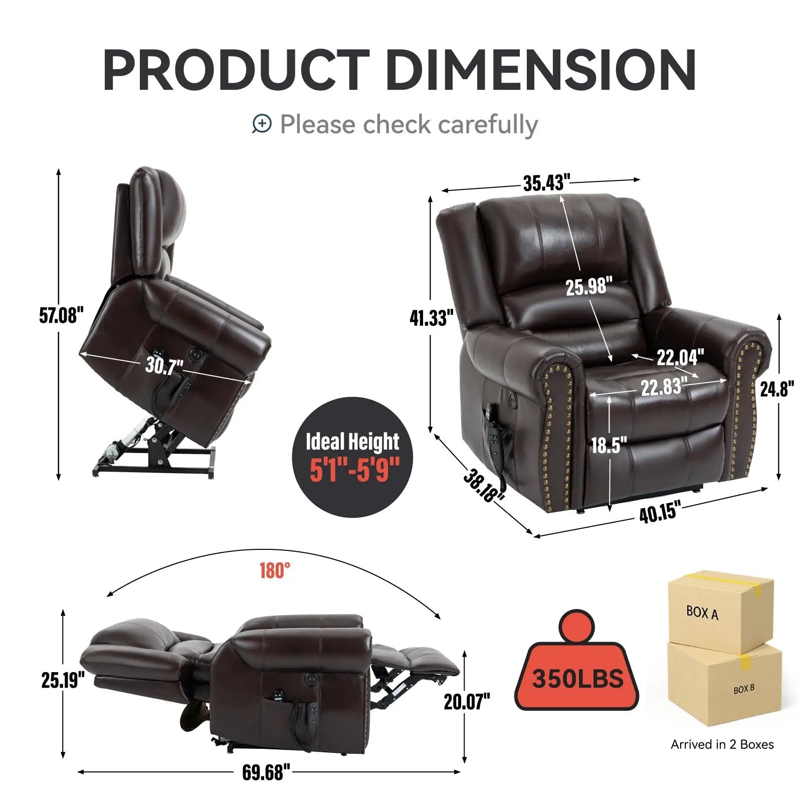 Power Lift Recliner Chair with Heat and Massage by HouseOfZazla