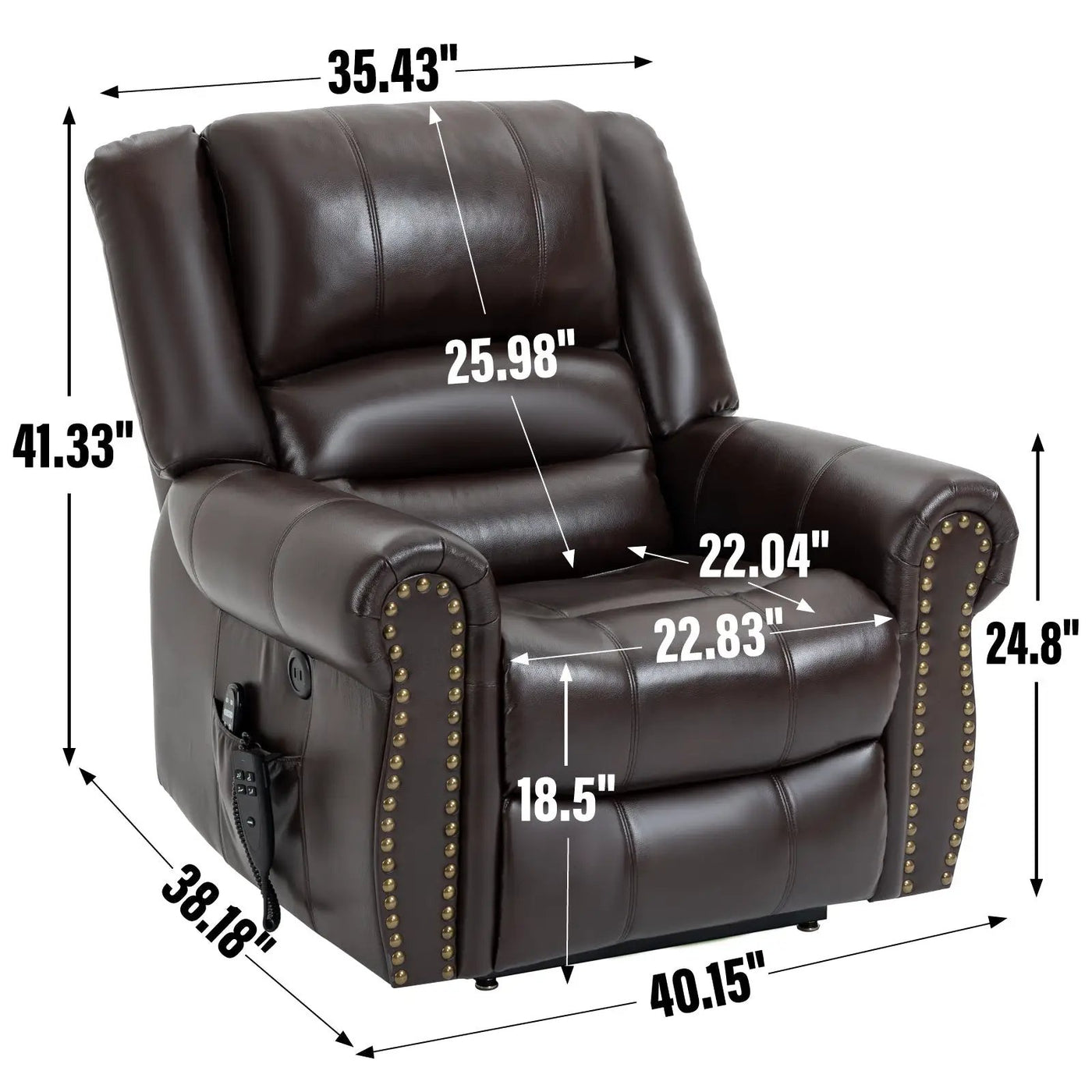 Power Lift Recliner Chair with Heat and Massage by HouseOfZazla