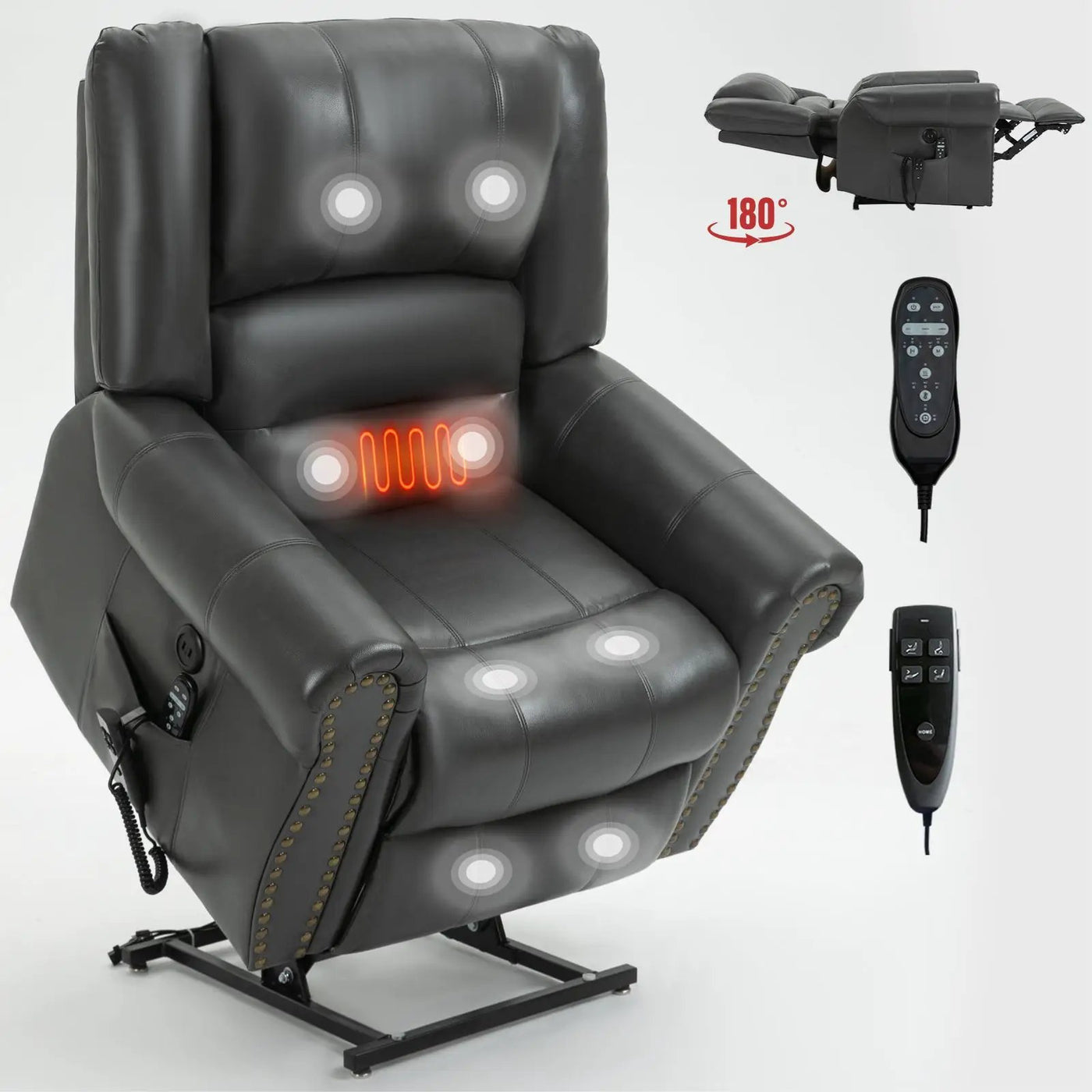 Power Lift Recliner Chair with Heat and Massage by HouseOfZazla