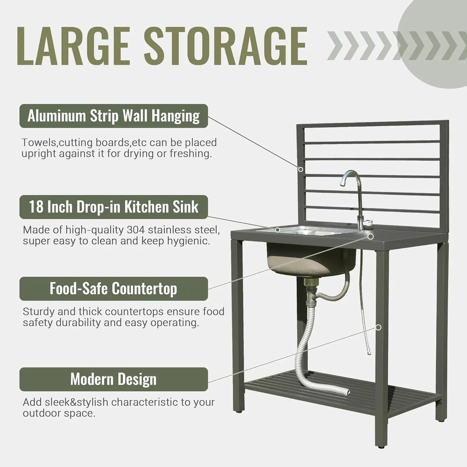 Outdoor Kitchen Island with Storage by HouseOfZazla