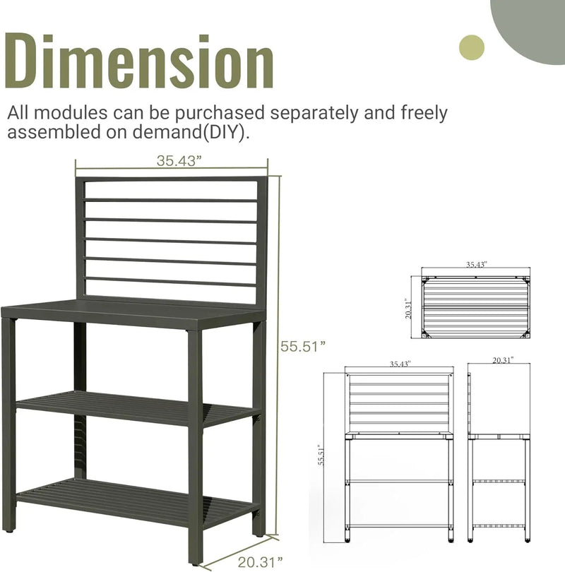 Outdoor Kitchen Island with Storage by HouseOfZazla
