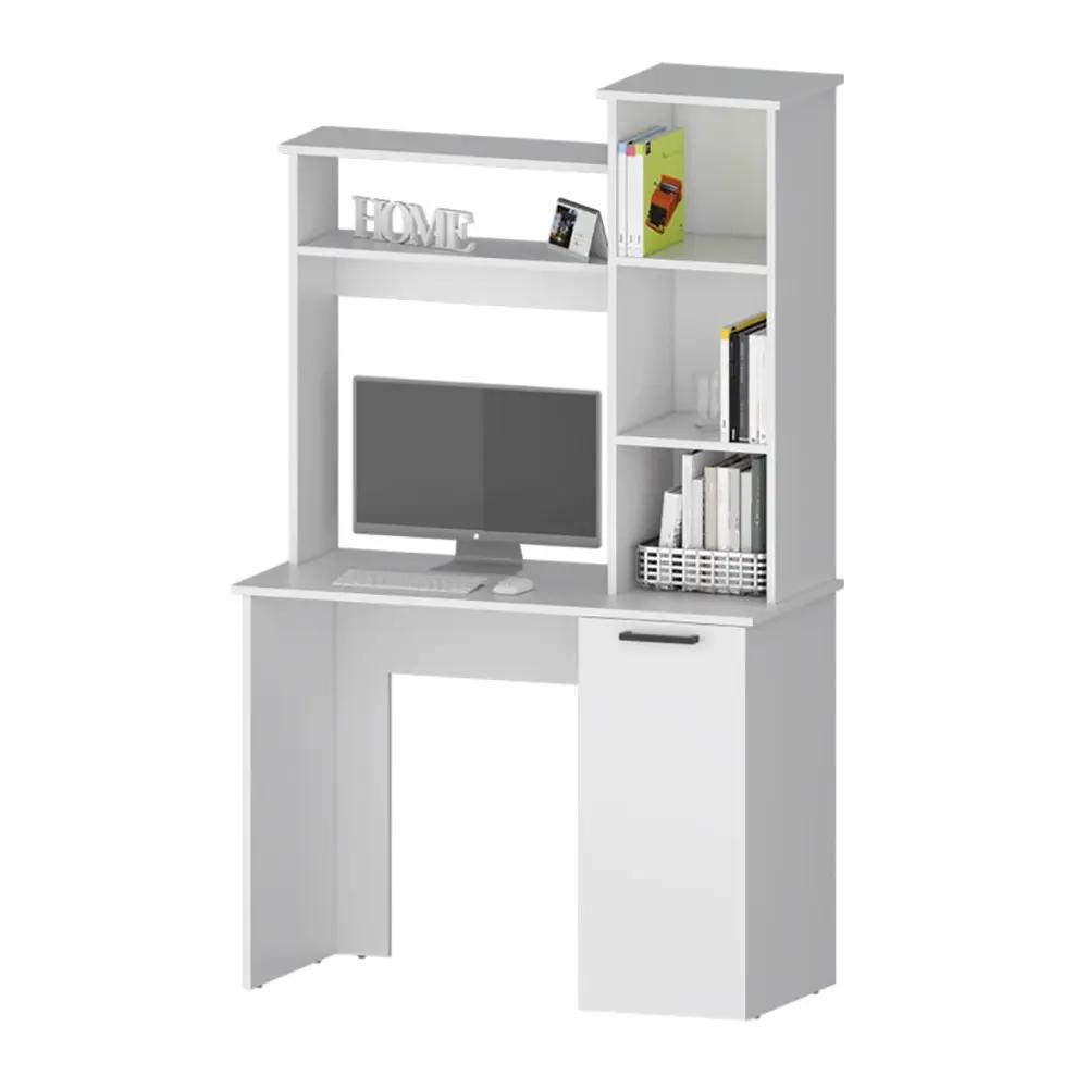 White 3-Tier Storage Shelves Computer Desk by HouseOfZazla
