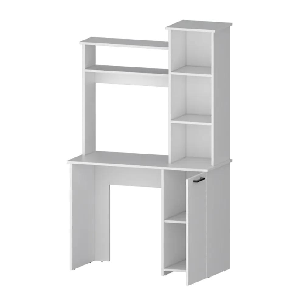White 3-Tier Storage Shelves Computer Desk by HouseOfZazla