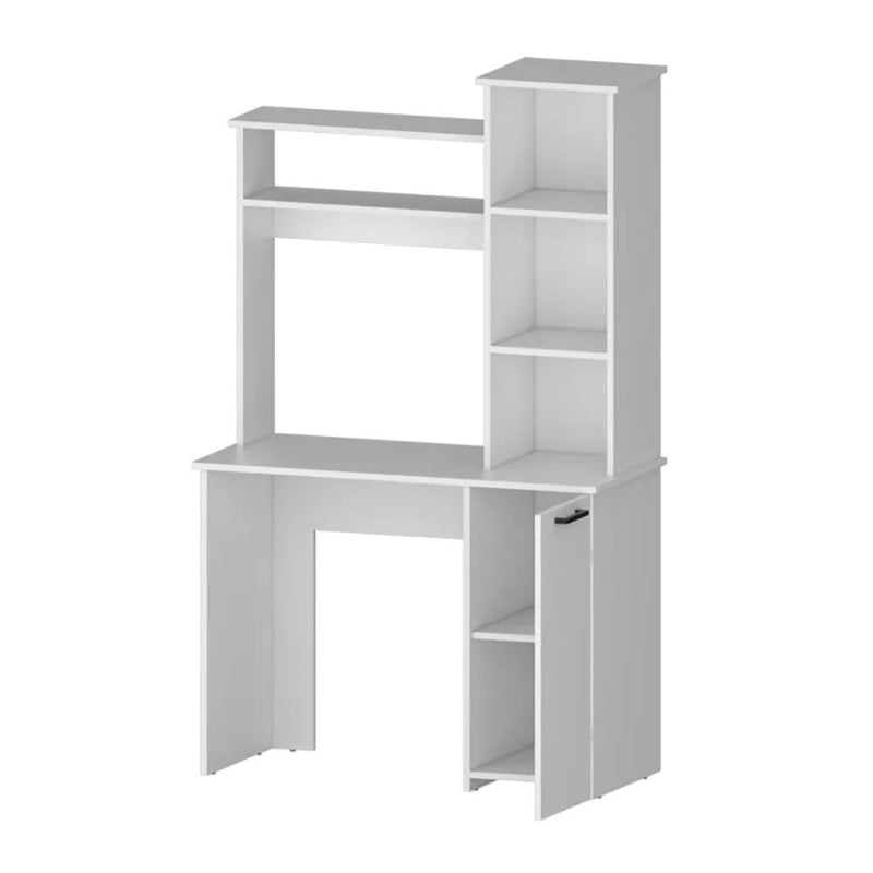White 3-Tier Storage Shelves Computer Desk by HouseOfZazla