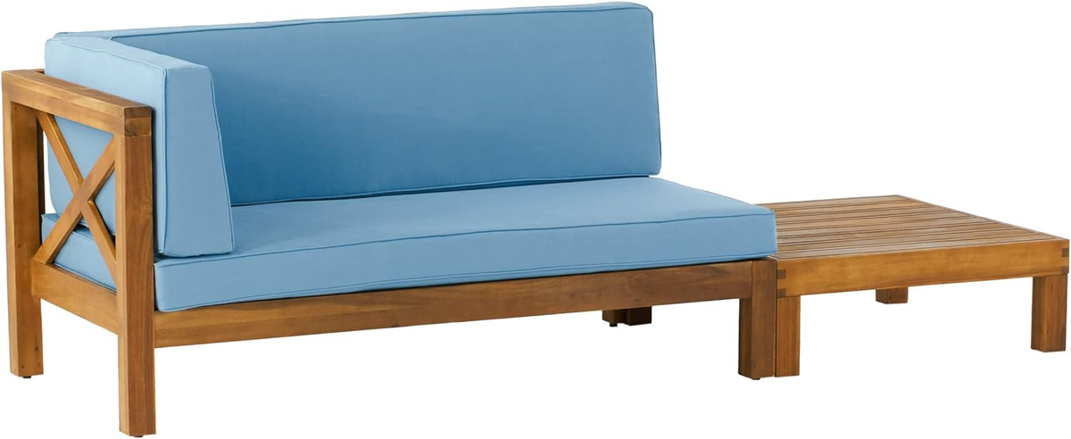 Brava X-Back Corner Bench-L with Coffee Table, photo 5 of 10