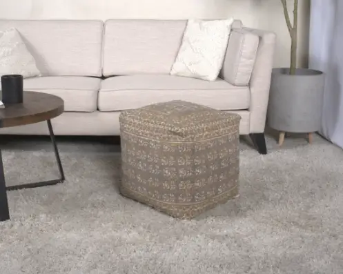 Ceasar Handcrafted Square Pouf