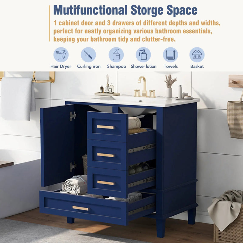 30" Bathroom Vanity with Sink Combo Set by HouseOfZazla