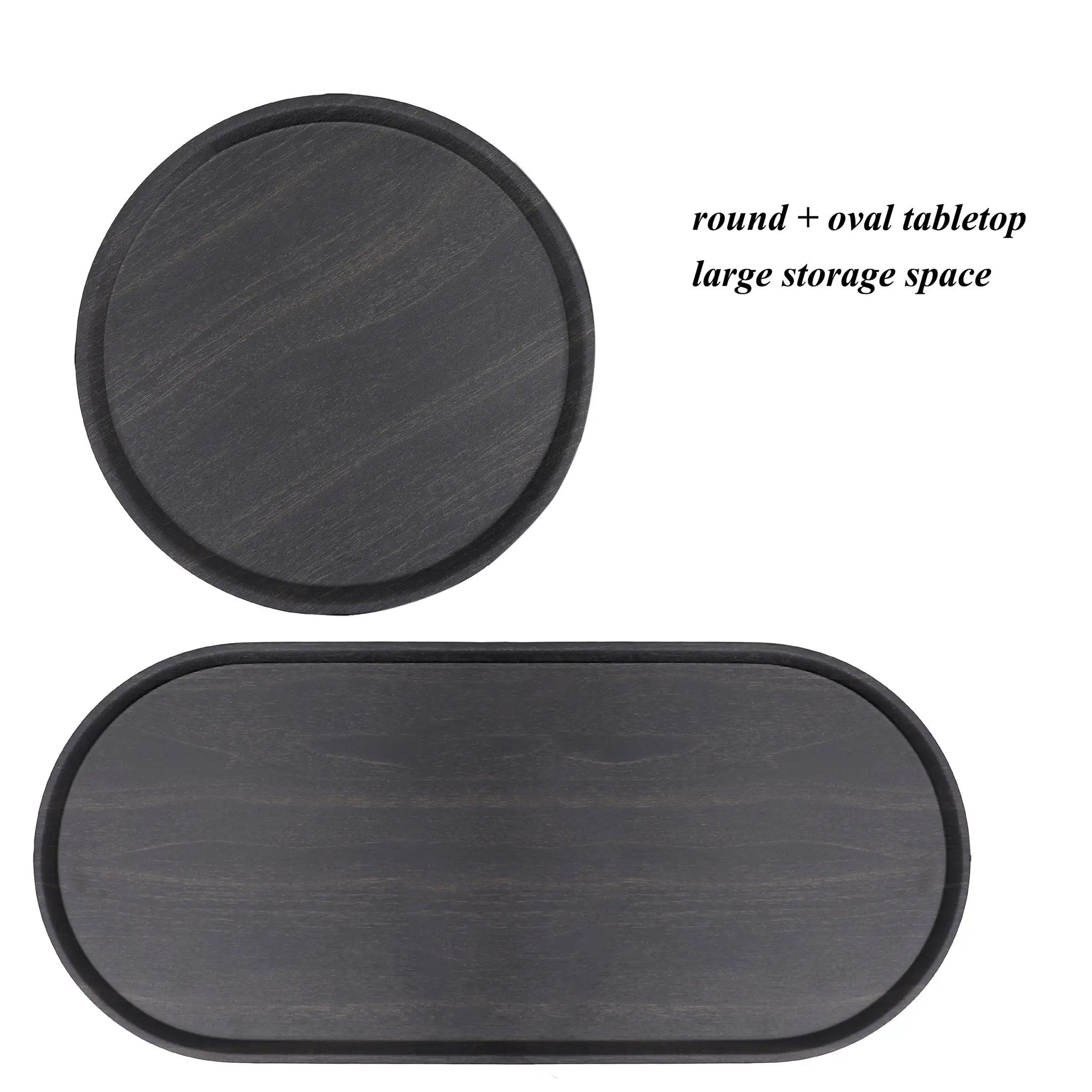 Round Coffee Table with Storage Tray by HouseOfZazla